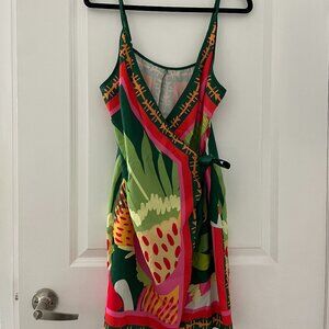 SHEIN Colourful Summer Wrap Dress - Size Large